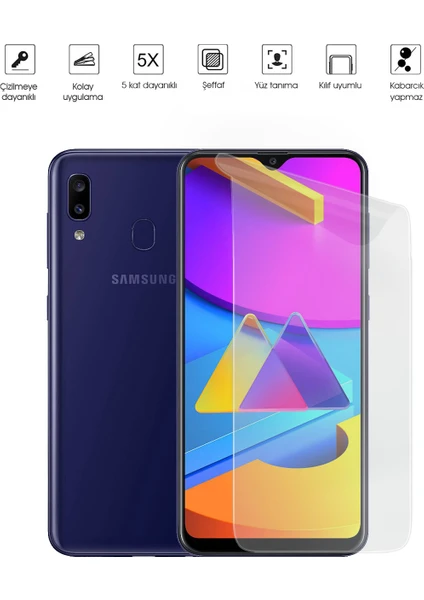 Kip GSM Samsung Galaxy M10S Ekran Koruyucu Tam Kaplayan Esnek Kırılmaz Nano Temperli