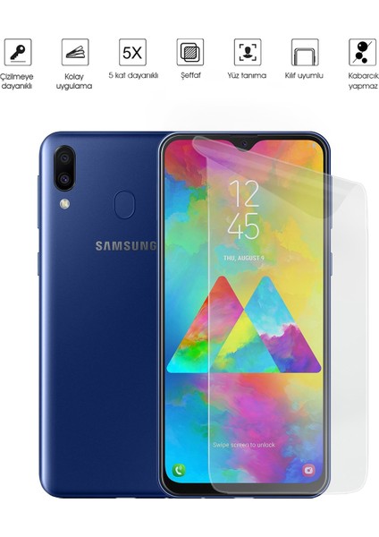 Kip GSM Samsung Galaxy M20 Ekran Koruyucu Tam Kaplayan Esnek Kırılmaz Nano Temperli
