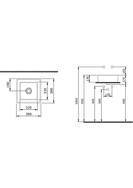 Bocchi Vessel Tezgah Üstü Lavabo 38X38 cm Mat Beyaz 1173-002-0125 fiyatları