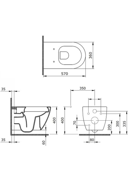 Bocchi Venezia Asma Klozet Kanalsız Parlak Bisküvi Kapak Hariç 1295-014-0128 modelleri