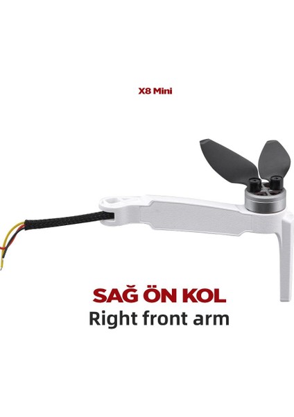 Xiaomi Fımı X8 Mini Pro / Mini Ön Sağ Drone Motor Kolu Arm