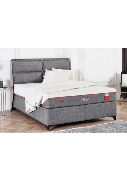 Visco Comfort Visco ve Kuş Tüyü Sünger Ortopedik Yıkanabilir Fermuarlı Kılıflı 4 Mevsim Yatak 90X190