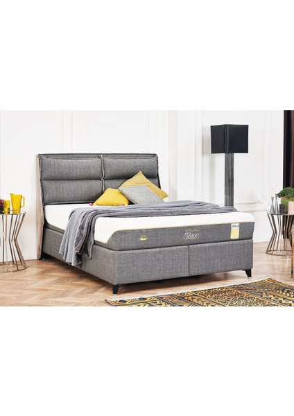 Visco Comfort Visco ve Kuş Tüyü Sünger Ortopedik Yıkanabilir Fermuarlı Kılıflı 4 Mevsim Yatak 90X190