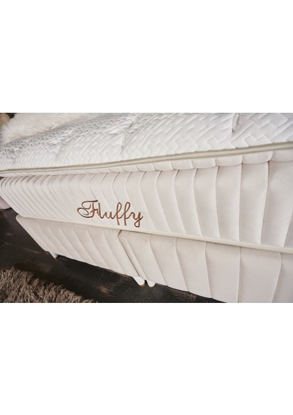 Fluffy Pedli Torba ve Mini Paket Yaylı Omurga Destekli Yatak Seti Yatak+Baza+Başlık 150X200 modelleri