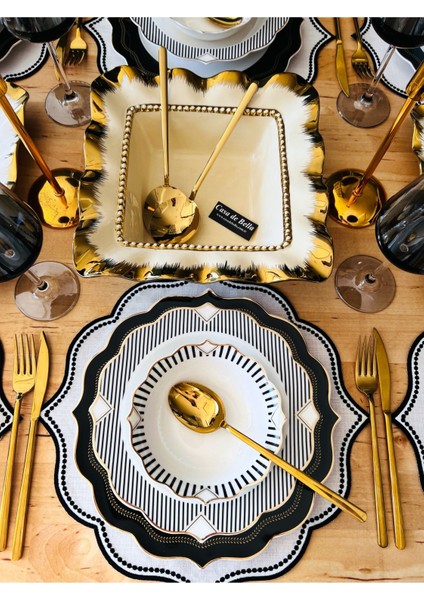 Dark Bone Porselen 24 Parça 6 Kişilik Yemek Takımı fırsatları