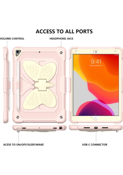 Xfashion iPad Için Tablet Kılıfı - Bej / Pembe (Yurt Dışından)