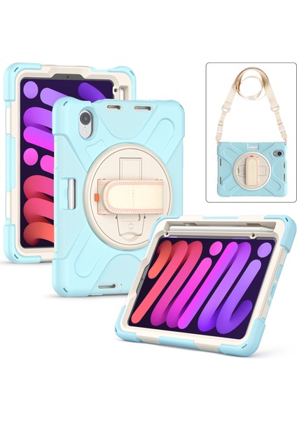 iPad Mini Için Tablet Kılıfı - Açık Mavi / Beyaz (Yurt Dışından) fiyatları