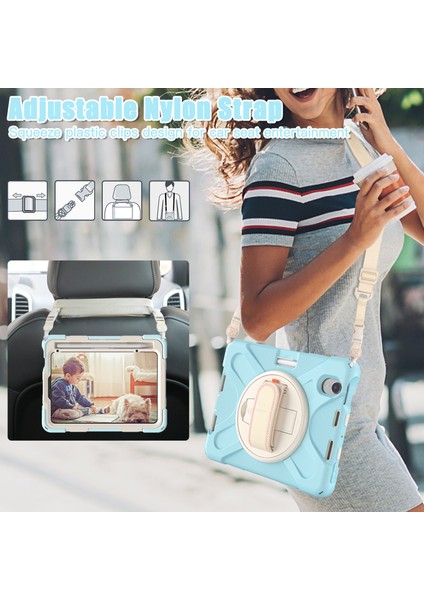 iPad Mini Için Tablet Kılıfı - Açık Mavi / Beyaz (Yurt Dışından) indirimleri