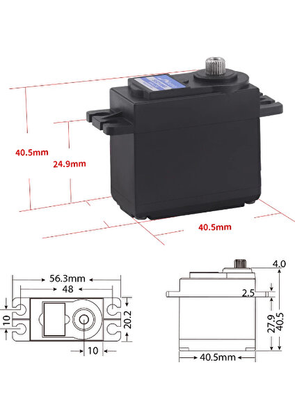 Digital Target Jx PS-5521MG 20KG Büyük Tork Metal Dişli Standart Analog Servo