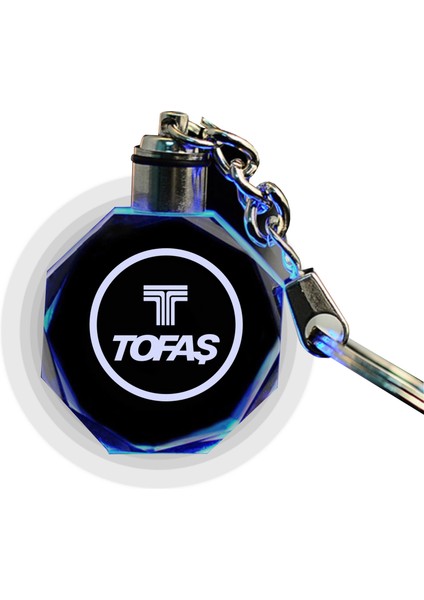 Tofaş Logolu 2d Patlatma Kristal LED Işıklı Anahtarlık, Araba Anahtarlığı fiyatları