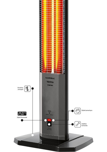 Vertrio Elektrikli Dik Isıtıcı MHR-1800 W