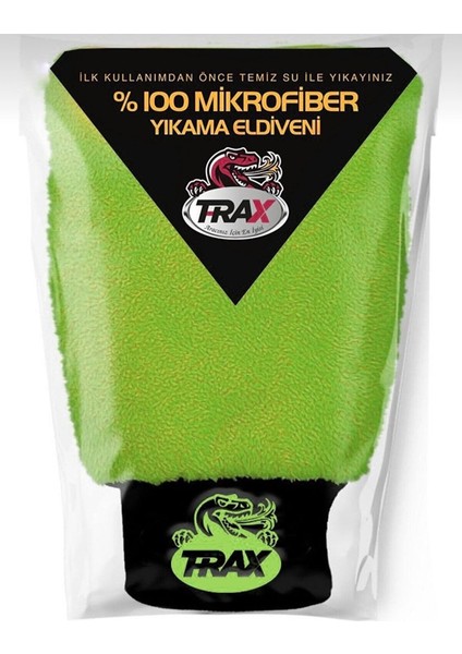 Trax mikrofiber Araç Pasta Cila Yıkama Eldiveni Yeşil