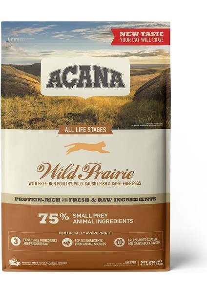 Wild Prairie Kedi Maması 4,5kg - Tüm Irklar Için