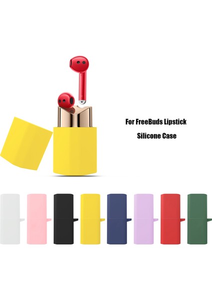 Huawei Freebuds Lipstick Şok Geçirmez Kulaklık Kılıfı - Siyah (Yurt Dışından)