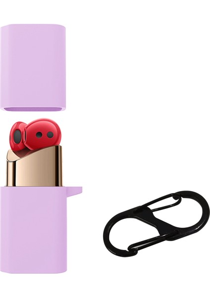 Huawei Freebuds Lipstick Şok Geçirmez Kulaklık Kılıfı - Mor (Yurt Dışından)