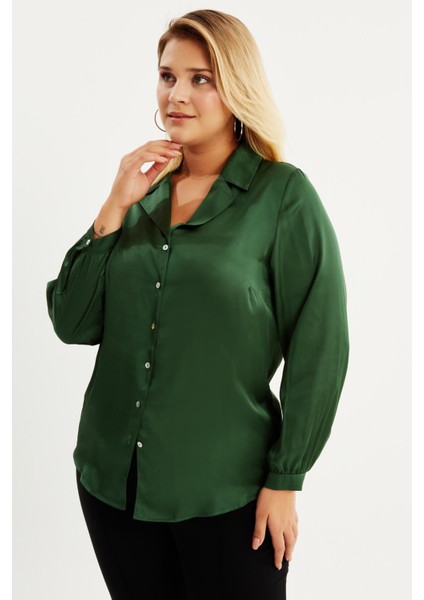 Uzun Kollu Saten Gömlek modelleri