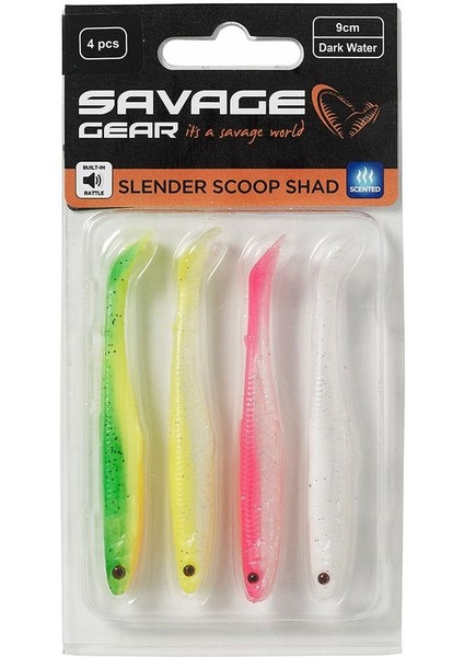 Slender Scoop Shad 15 cm 17 gr Dark Water Mix modelleri