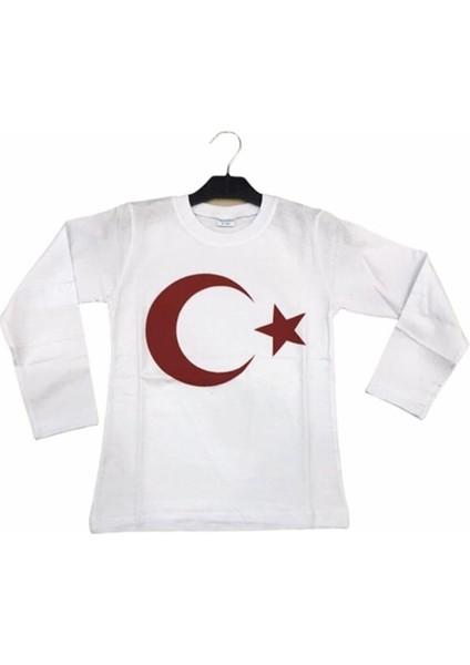 Ay Yıldız Lı Uzun Kollu Penye Tişört 2940