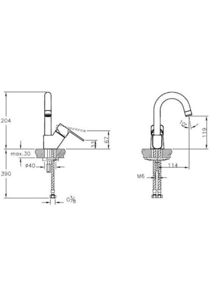Squa Döner Lavabo Bataryası A42603