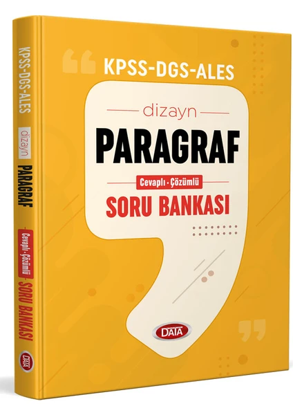 Data Yayınları KPSS ALES DGS Dizayn Yeni Nesil Sorularla Paragraf Soru Bankası (Cevaplı – Çözümlü)