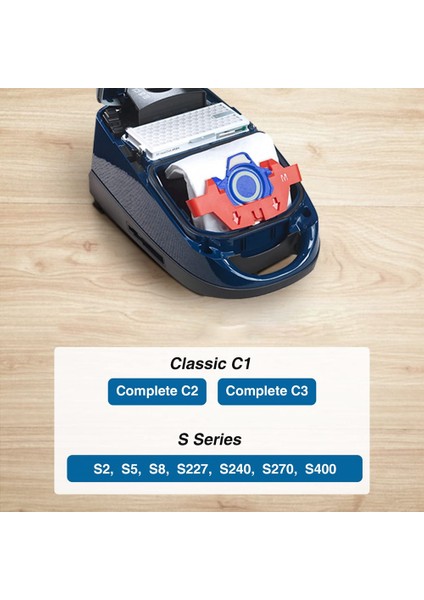 Miele S2, S5, S8, Classic C1, Complete C2 ve Complete C3 Serisi Bidon Vakum Için Yedek Airclean Gn 3D Çantaları (Yurt Dışından)