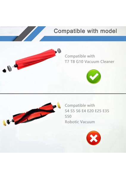 15 Adet Roborock T8/q7 Max/max+ Robot Süpürge Yıkanabilir Paspas Bezi Zemin Temizleme Için Ana Yan Fırça (Yurt Dışından)