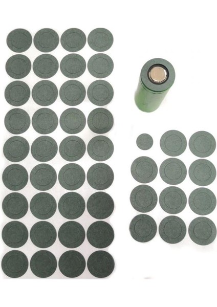 18650 Pil Üst Izolasyon Conta Kağıdı (120 Adet) Koyu Yeşil
