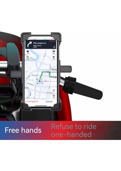 Bisiklet Motosiklet Darbeye Dayanıklı Navigasyon Telefon Tutucu (Yurt Dışından)