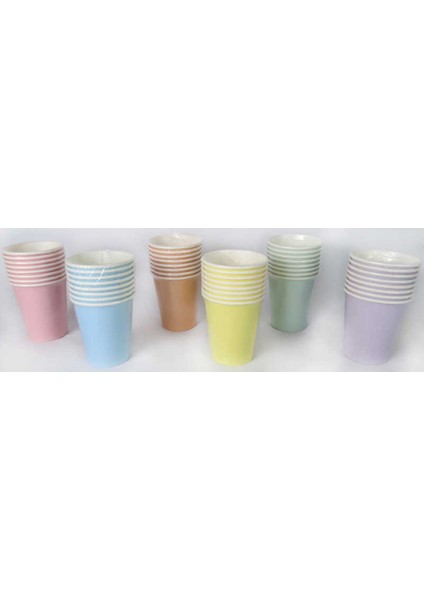 Bardak Karton Makaron Lila 8 Oz Pk:8 fiyatları