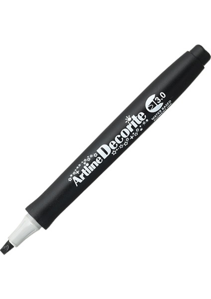 : Decorite Chisel Type Kesik Uçlu Marker : 3,00 mm : Siyah