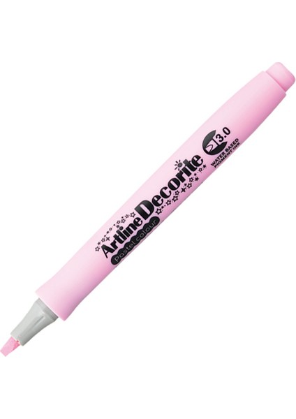 : Decorite Chisel Type Kesik Uçlu Marker : 3,00 mm : Pastel Pembe