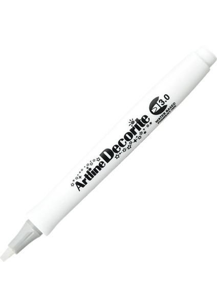 : Decorite Chisel Type Kesik Uçlu Marker : 3,00 mm : Beyaz