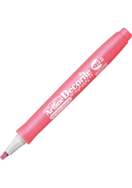 : Decorite Chisel Type Kesik Uçlu Marker : 3,00 mm : Metalik Pembe