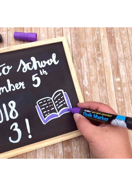 : Chalk Marker Tebeşir & Kara Tahta Markörü : 2,0 mm : Beyaz