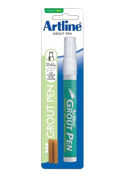 : 419 Grout Pen Fayans & Derz Dolgu Kalemi : 2,0-4,0 mm : Gri (2 x Yedek Uçlu)