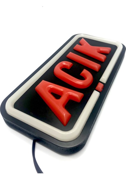 Açık Işıklı Özel Tabela - LED ile Neon Görünümlü Tabela 25X12CM fiyatları