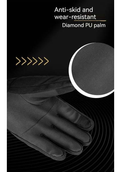 Kayak Eldivenleri Profesyonel Açık Erkek Dokunmatik Ekran Sıcak Bisiklet Rüzgar Geçirmez Kalınlaştırılmış Siyah Sınır Ötesi Eldiven 3m (Yurt Dışından) fiyatları