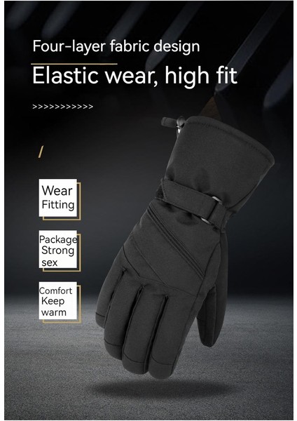 Kayak Eldivenleri Profesyonel Açık Erkek Dokunmatik Ekran Sıcak Bisiklet Rüzgar Geçirmez Kalınlaştırılmış Siyah Sınır Ötesi Eldiven 3m (Yurt Dışından) fırsatları