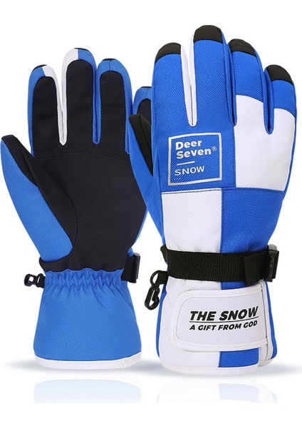 Kayak Eldivenleri Yetişkin Erkek ve Kadın Su Geçirmez Kalın Dokunmatik Ekran Sıcak (Yurt Dışından)