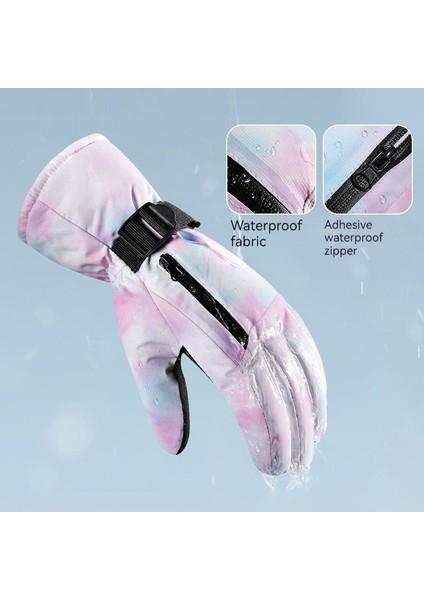 Kadın Kış Artı Kadife Kalın Eldivenler Sıcak Sürüş Açık Su Geçirmez Soğuk Kış Kayak Dağ Eldivenleri (Yurt Dışından) fiyatları