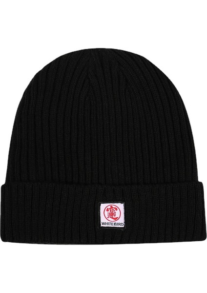 Yünlü Şapka Erkek Sonbahar ve Kış Örme Şapka Sıcak Şapka Öğrenci Soğuk Şapka Artı Yün Kalın (Yurt Dışından)