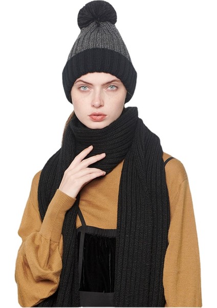 Yünlü Şapka Kadın Kürk Top Kadın Sonbahar ve Kış Yeni Rahat Moda Sıcak Kazak Şapka (Yurt Dışından) fırsatları