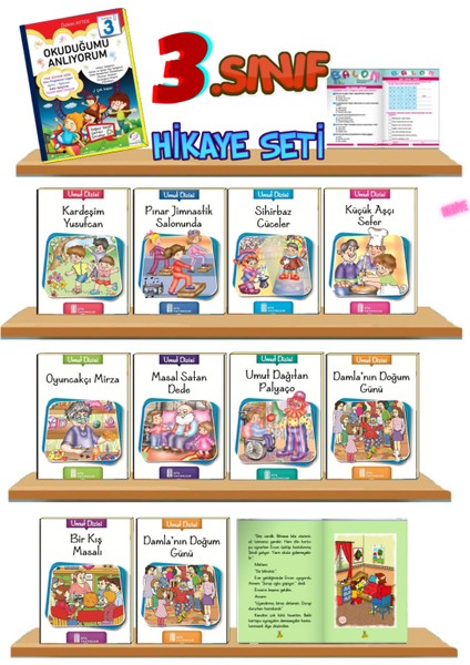 2.ve 3.sınıflar Için Hikaye Seti (10 Kitap Kutulu ve Hediyeli)