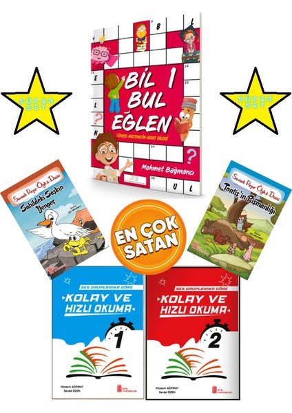 Bil Bul Eğlen 1.sınıf +Hızlı ve Kolay Okuma Seti+Hikayeler