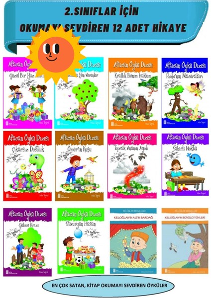 2.sınıflar Için Öğretmen Tavsiyeli 12'li Hikaye Kitabı Seti