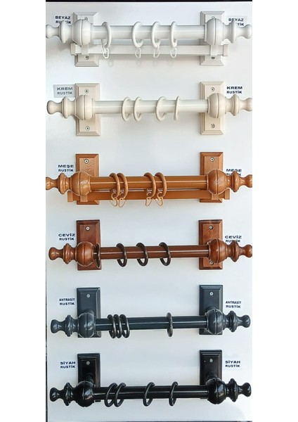 Meşe Tek Raylı Ahşap Rustik 100CM