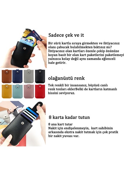 Kimlik Kredi Kartı Koruyucu Kaydırmalı Cüzdan - Kırmızı (Yurt Dışından) fiyatları