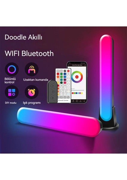 Masaüstü Için Çevre Işıkları Rgb Müzik Bluetooth Moothy Işıkları (Yurt Dışından)