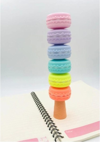 Makaron Fosforlu Kalem 6 Renk