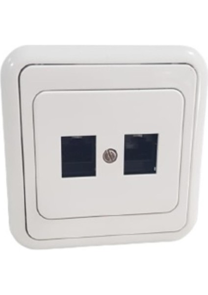 Köşk 2XRJ45 Priz Cat5 Beyaz (20 Adet)